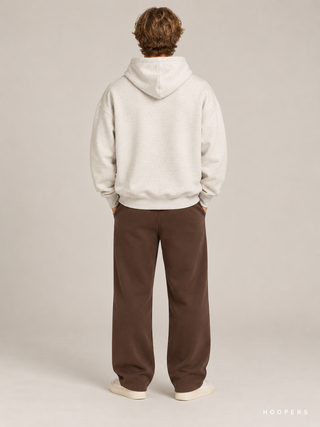 קפוצ'ון Fear of God Essentials – Plain שמנת מלאנז' – גב