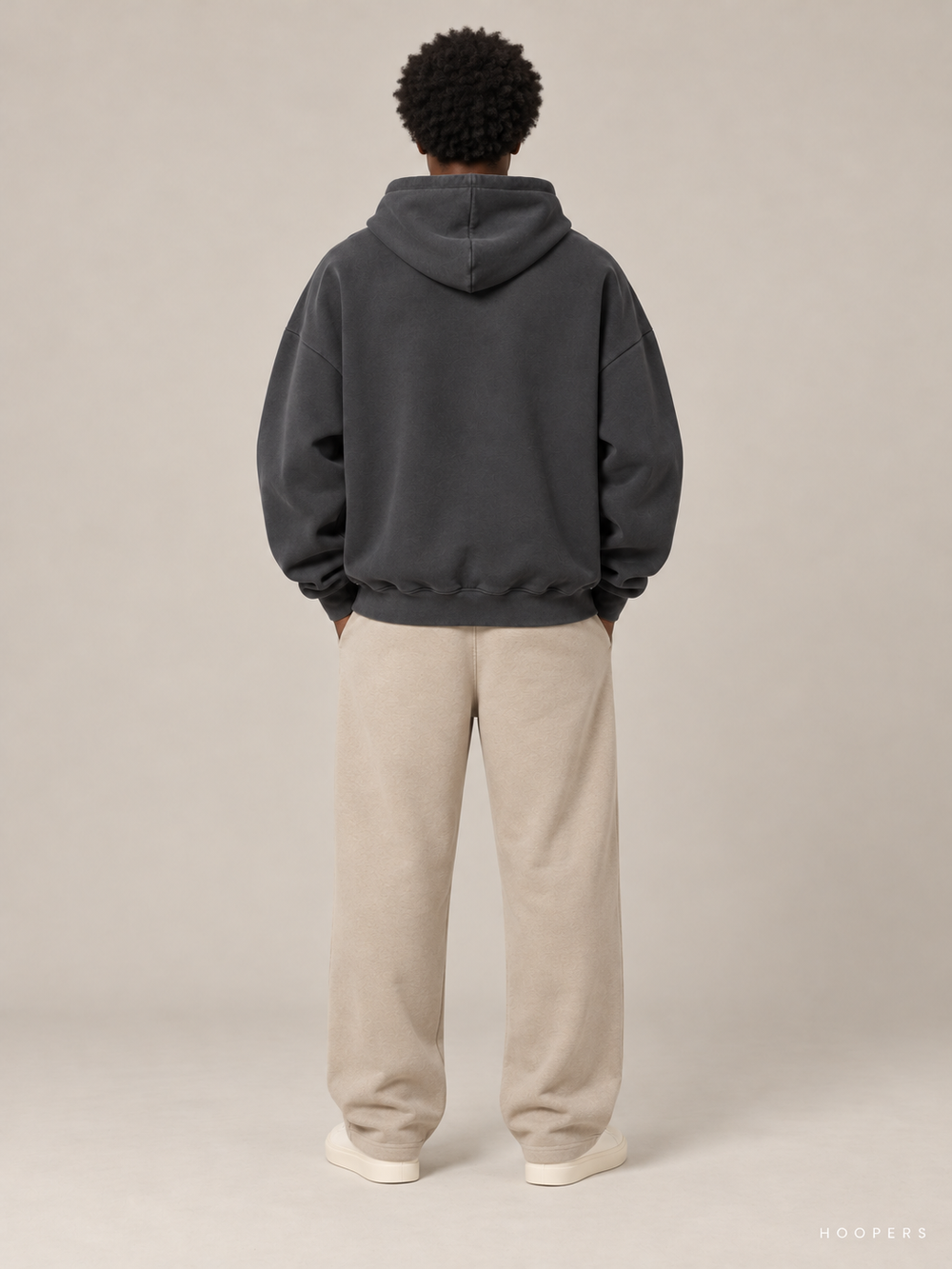 קפוצ'ון Fear of God Essentials – All Valley אפור פחם מכובס – גב
