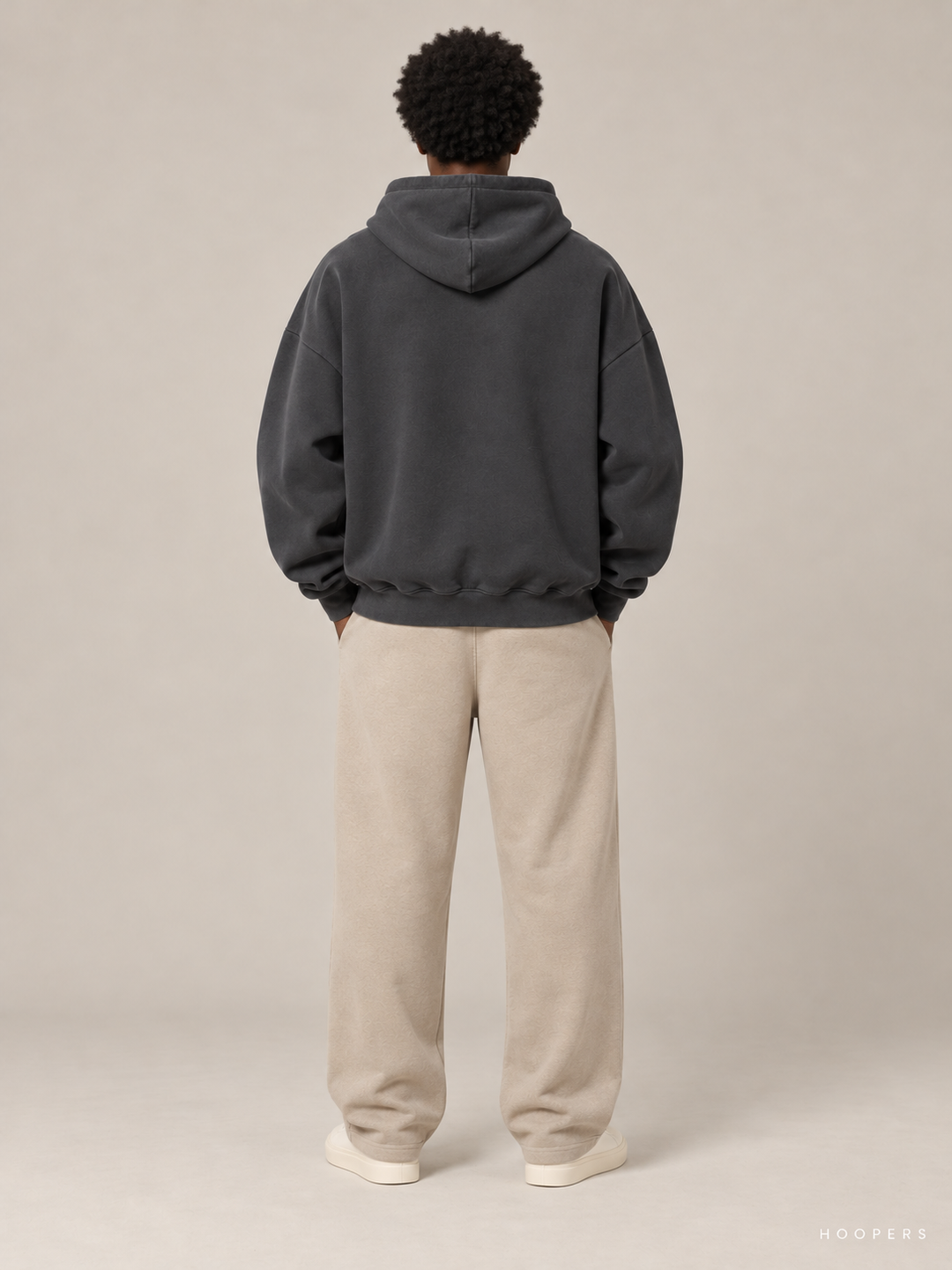 קפוצ'ון Fear of God Essentials – All Valley אפור פחם מכובס – גב