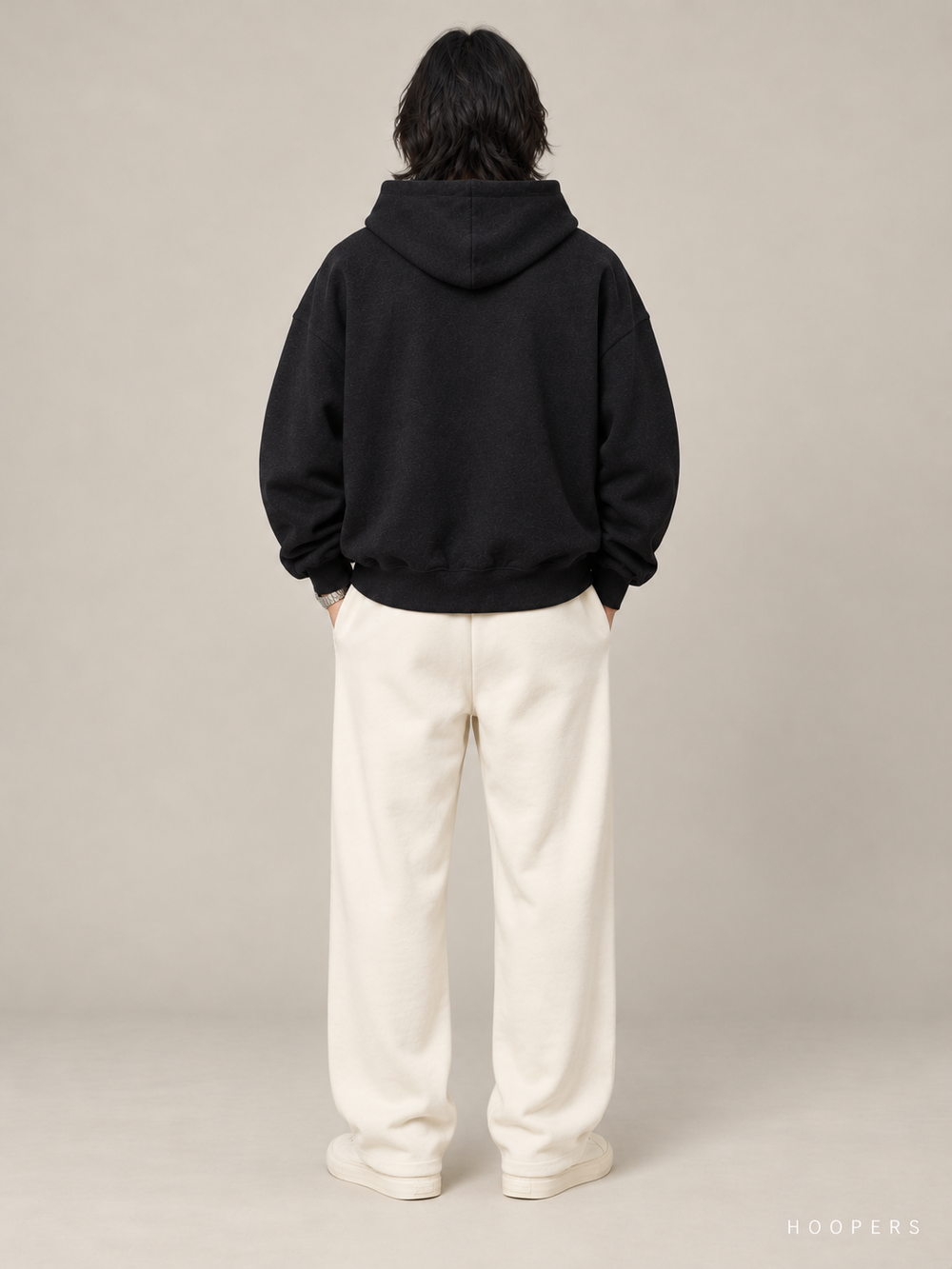 קפוצ'ון Fear of God Essentials – Band שחור מלאנז' – גב