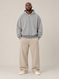 קפוצ'ון רוכסן Fear of God Essentials – Zip אפור מלאנז' | HOOPERS