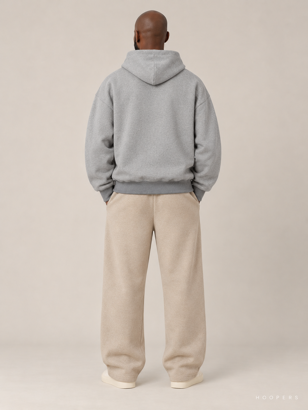 קפוצ'ון רוכסן Fear of God Essentials – Zip אפור מלאנז' – גב