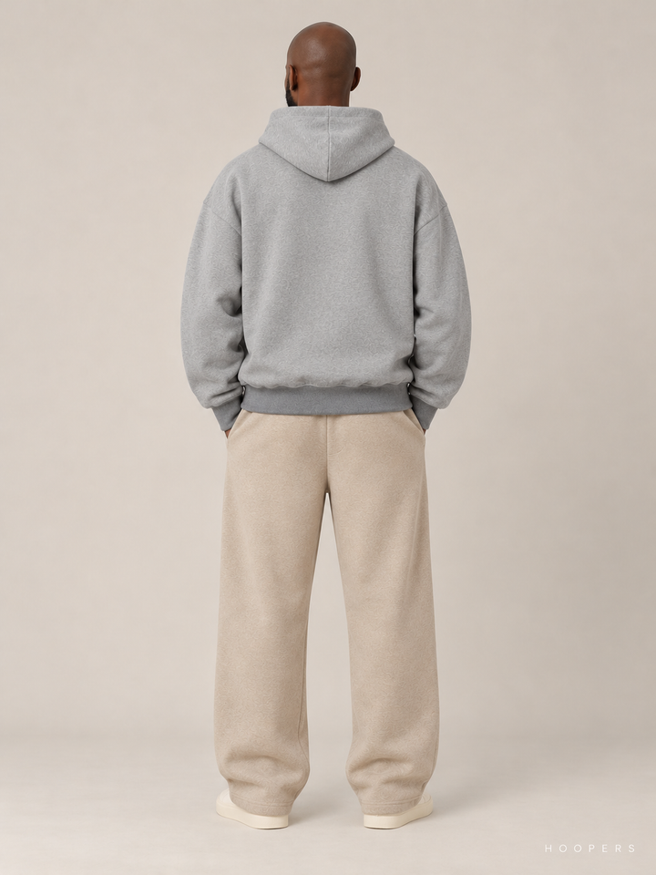 קפוצ'ון רוכסן Fear of God Essentials – Zip אפור מלאנז' – גב