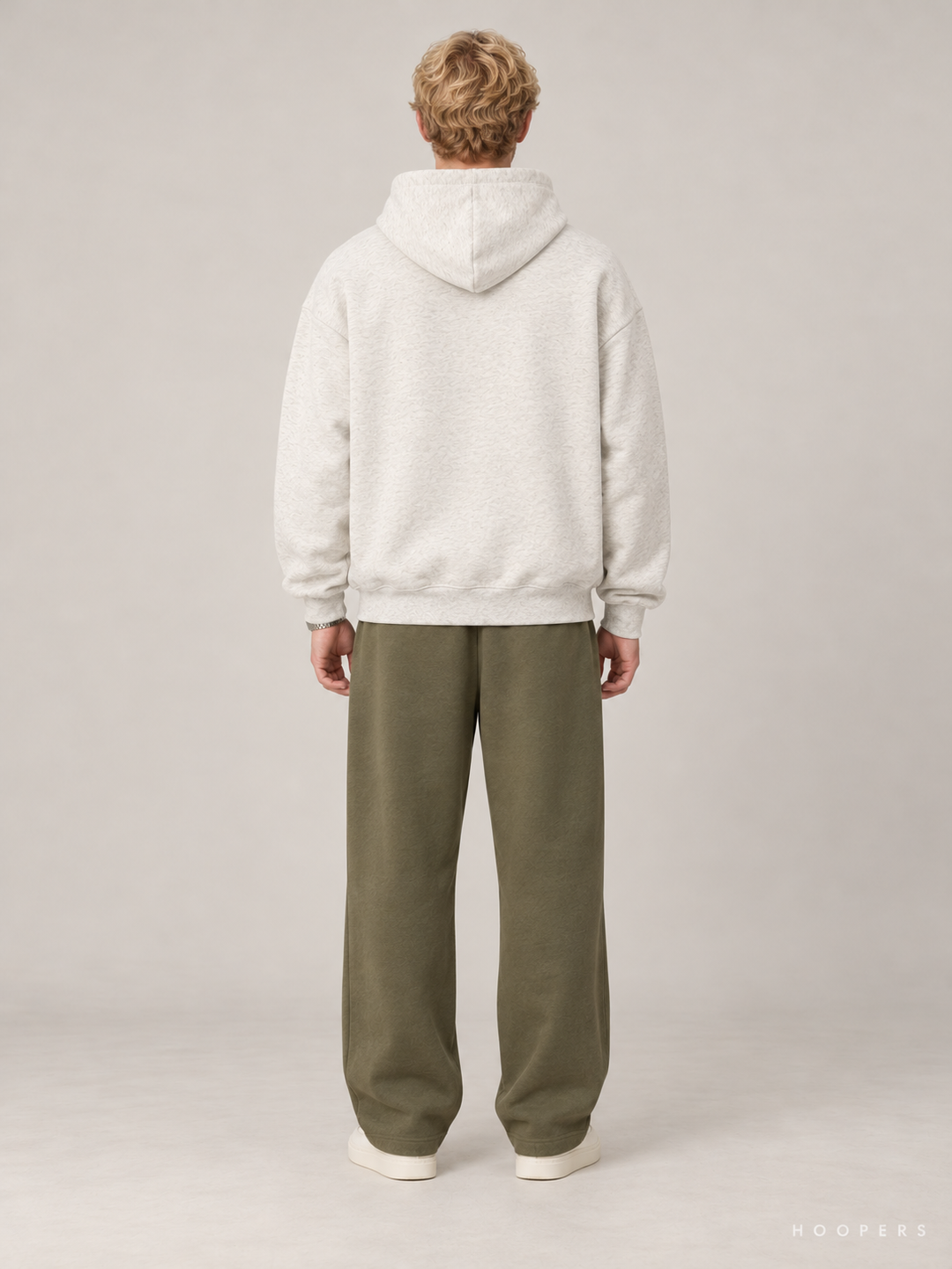 קפוצ'ון רוכסן Fear of God Essentials – Zip שמנת מלאנז' – גב
