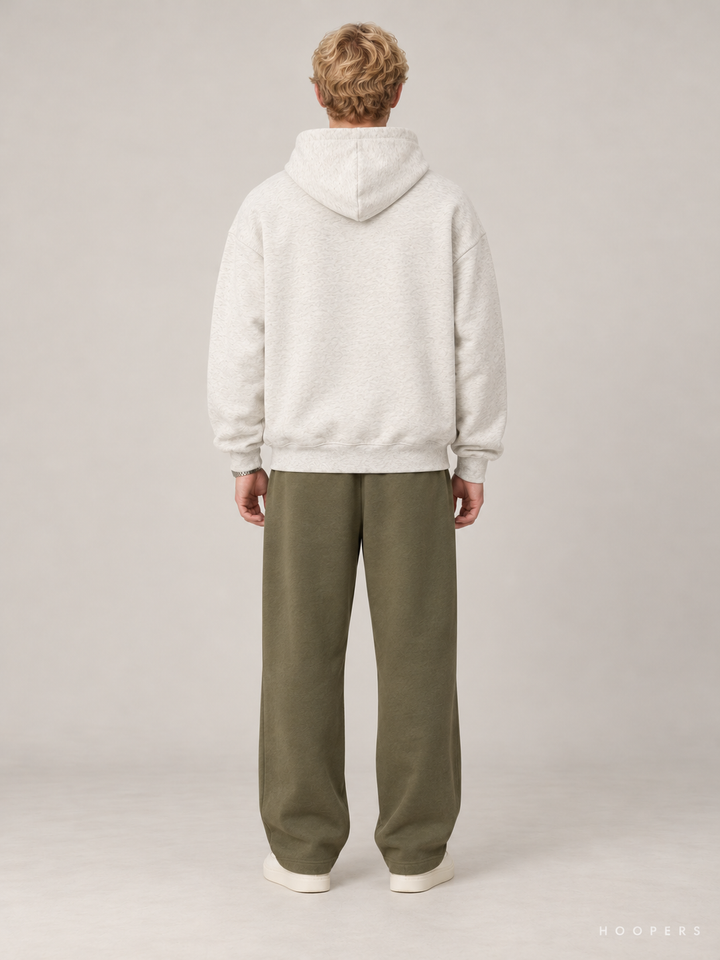 קפוצ'ון רוכסן Fear of God Essentials – Zip שמנת מלאנז' – גב