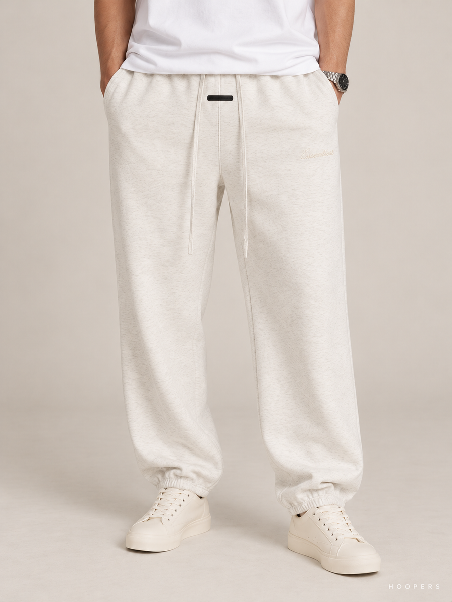 מכנס טרנינג Fear of God Essentials – Jogger שמנת מלאנז' | HOOPERS