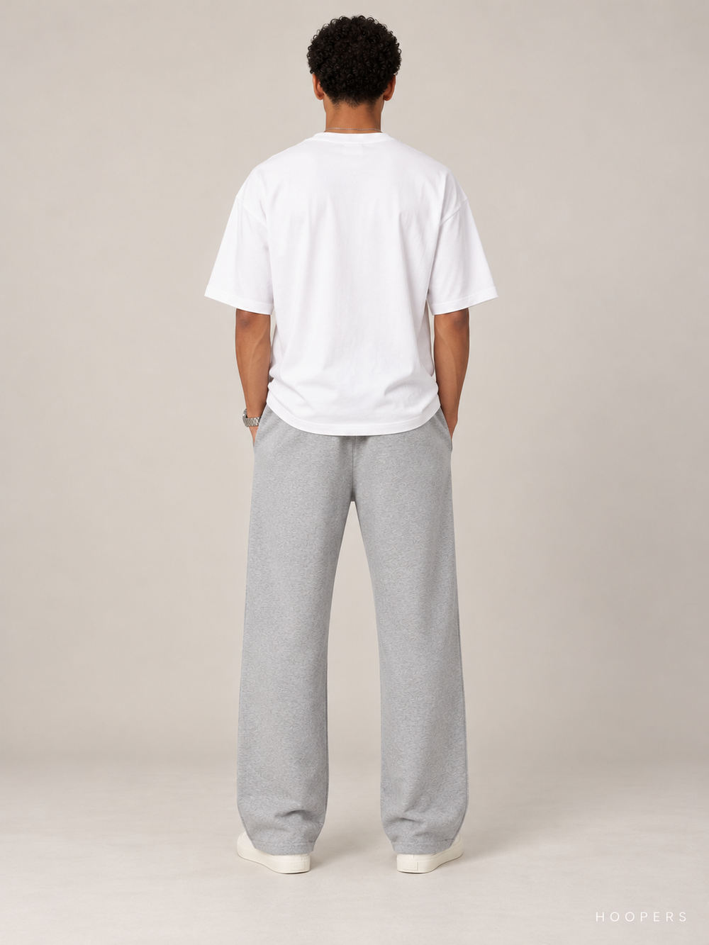 מכנס טרנינג Fear of God Essentials – Relaxed אפור מלאנז' – גב