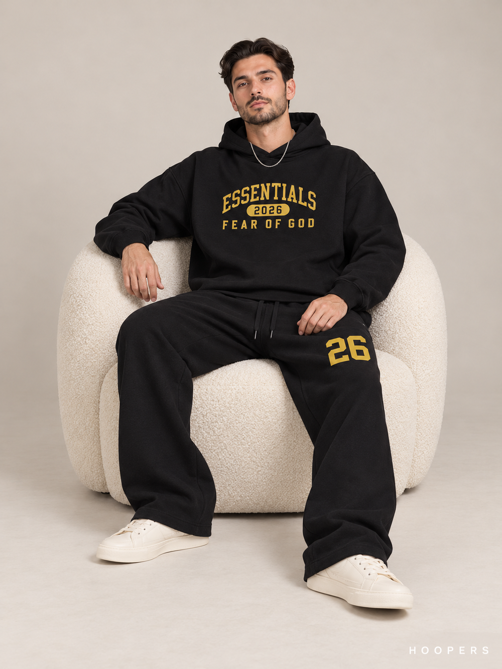 מכנס טרנינג Fear of God Essentials – 26 שחור | HOOPERS