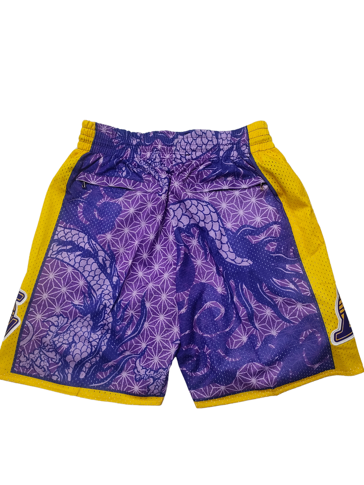 מכנסיי JUST DON סגול צהוב לוס אנג'לס לייקרס