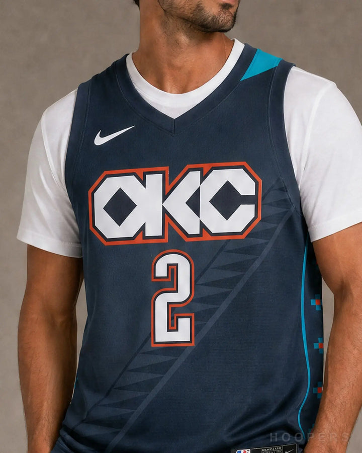 HOOPERS - מבט פרט: כיתוב OKC ומספר 2