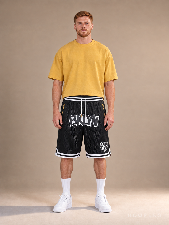 מכנסי Brooklyn Nets שחור — חזית