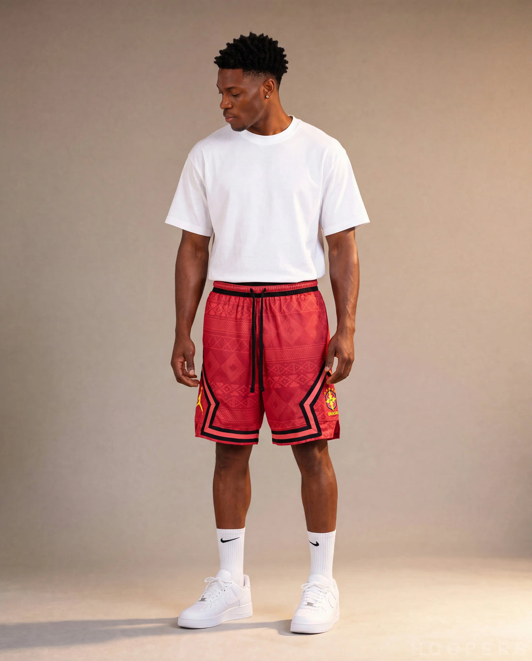HOOPERS מכנס Jordan Brasil Sunset אדום - ¾