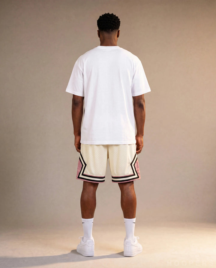 HOOPERS Jordan Cream Rose Edition shorts back