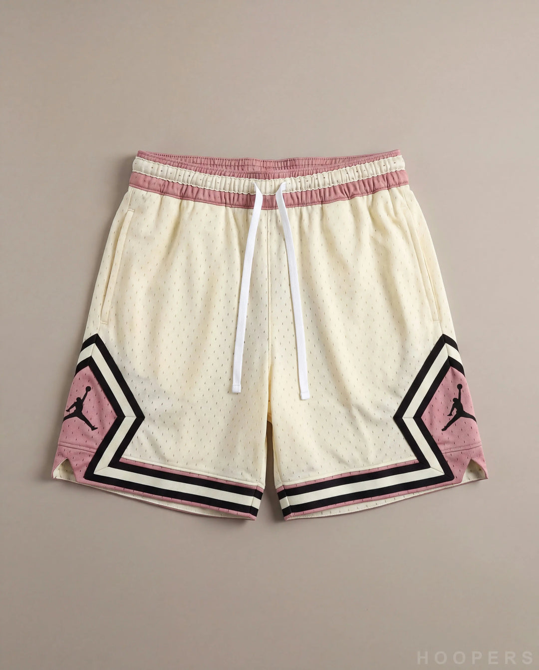 HOOPERS Jordan Cream Rose Edition shorts flat lay