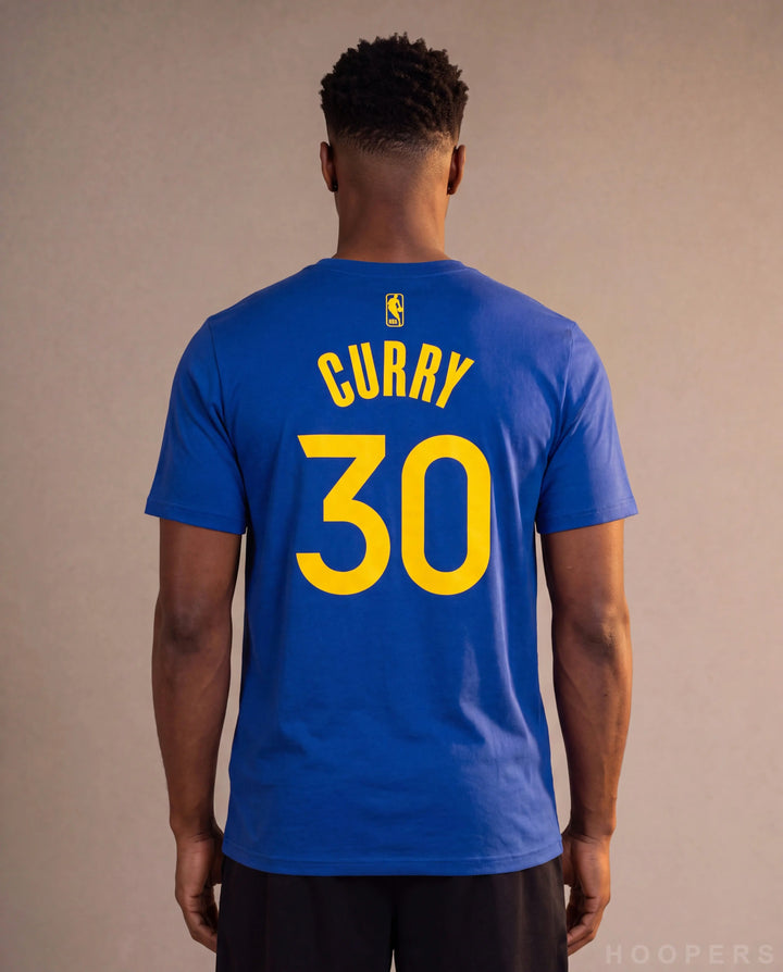 חולצת CURRY 30 גולדן סטייט כחולה - מבט אחורי | HOOPERS