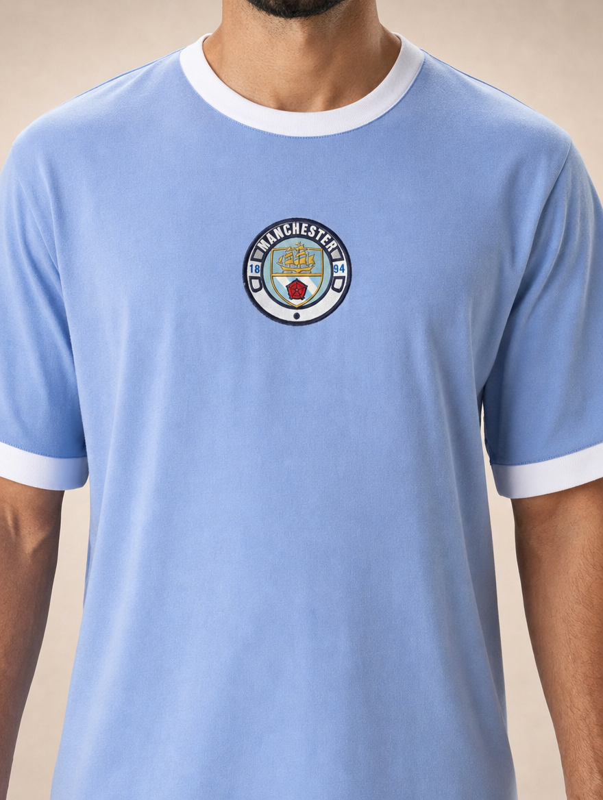 חולצת כדורגל רטרו מנצ'סטר סיטי בית 1972 (תכלת) | HOOPERS