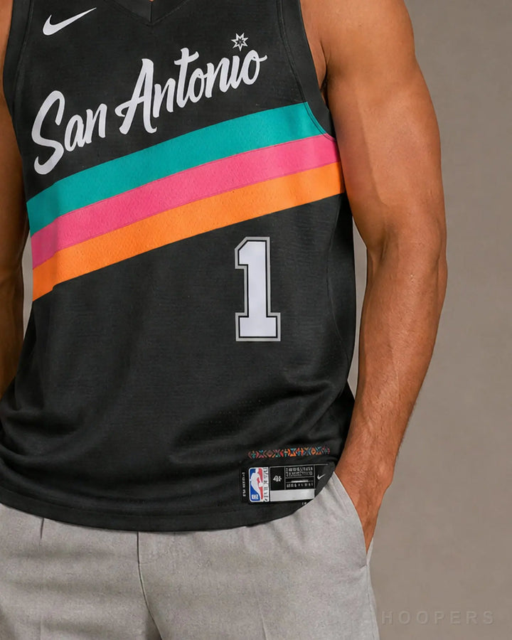 גופיית NBA וומבניאמה ספרס City HOOPERS - תקריב San Antonio