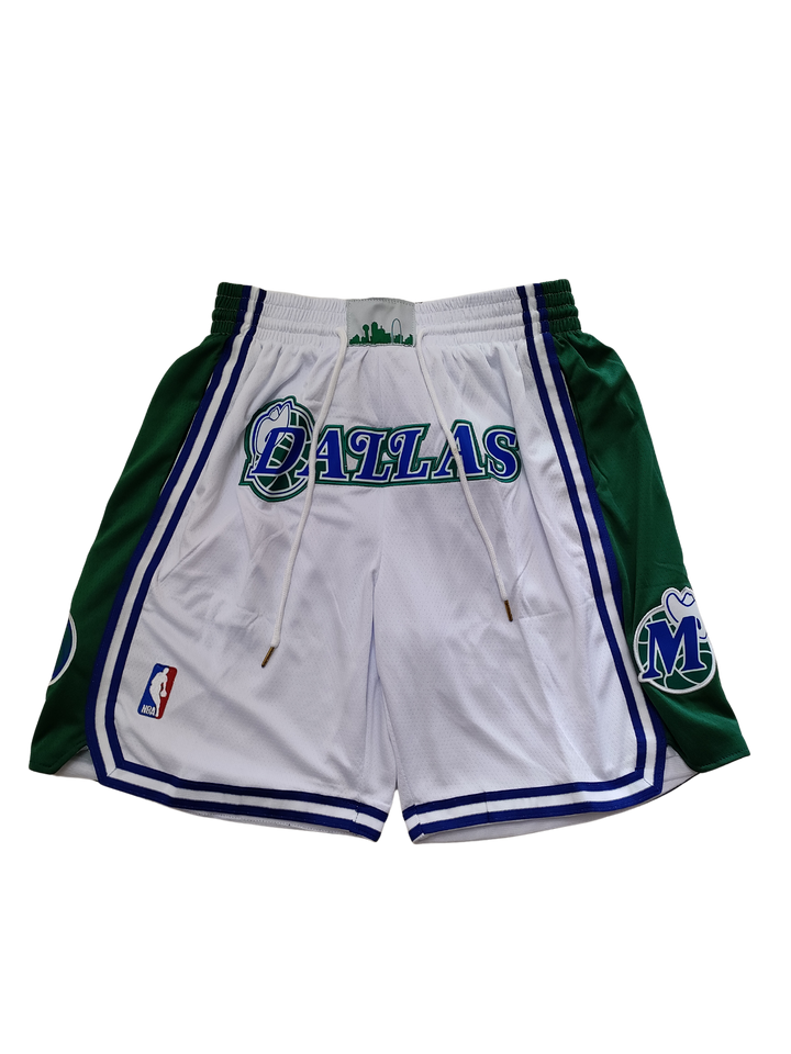 מכנסיי JUST DON לבן ירוק דאלאס מאבריקס