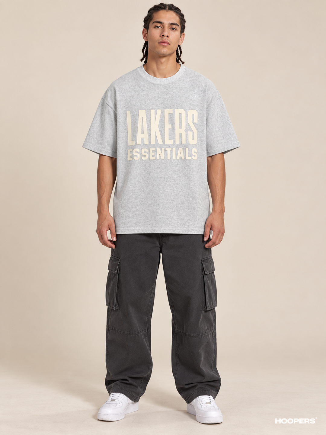 חולצת FOG × LAKERS אפורה - חזית
