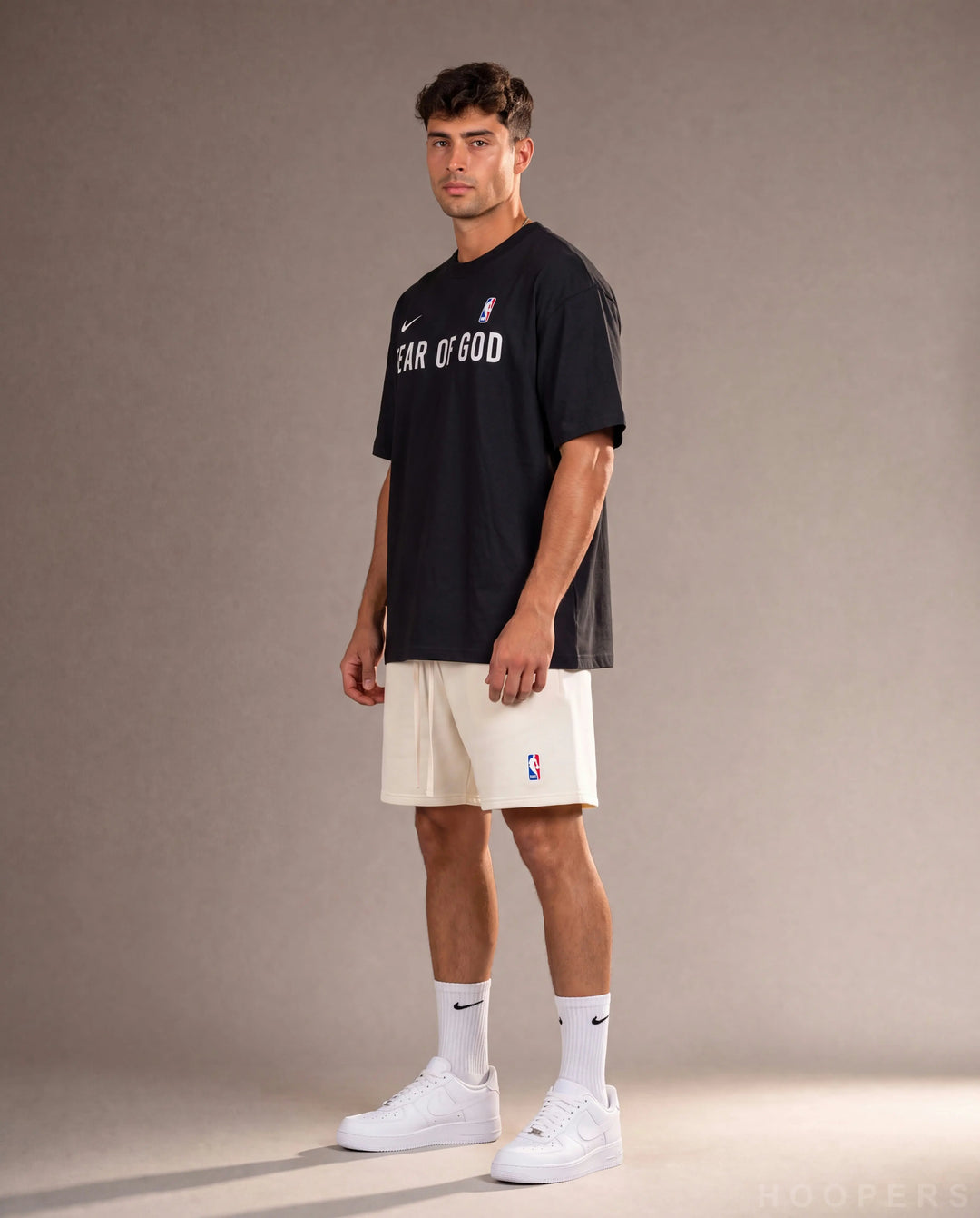 HOOPERS FEAR OF GOD חולצה שחורה - ¾