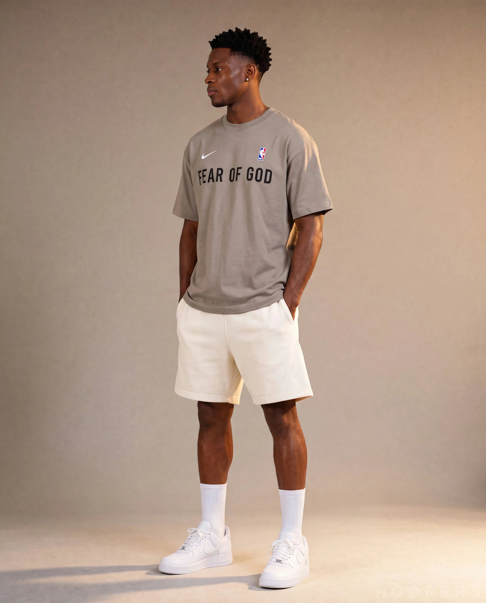 HOOPERS FEAR OF GOD חולצה חומה - ¾