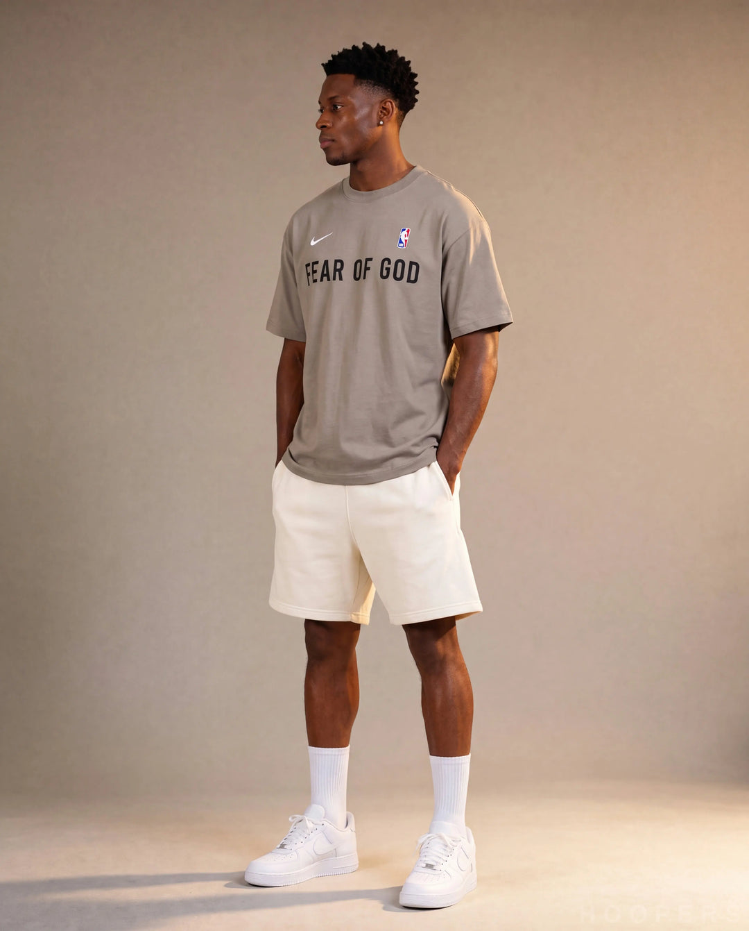 HOOPERS FEAR OF GOD חולצה חומה - ¾
