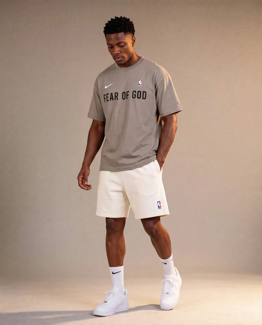 HOOPERS FEAR OF GOD חולצה חומה - דינמי