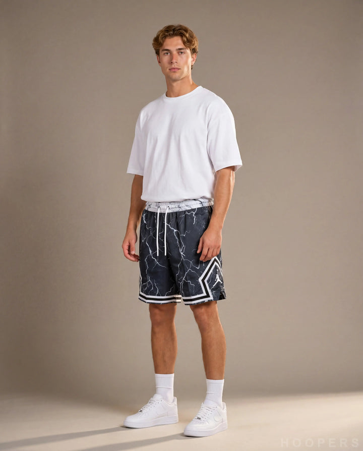 HOOPERS Jordan Thunder Marble shorts side