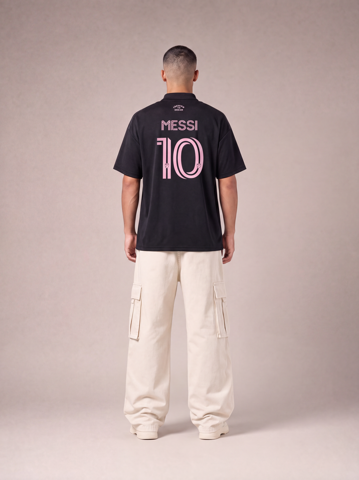 גב החולצה עם הדפסת MESSI 10 בוורוד