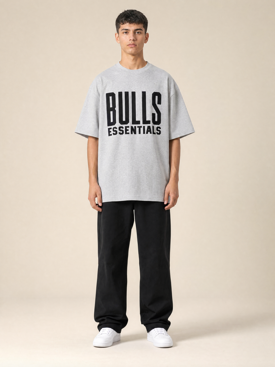 חולצת FOG שיקגו בולס אפורה BULLS ESSENTIALS – חזית