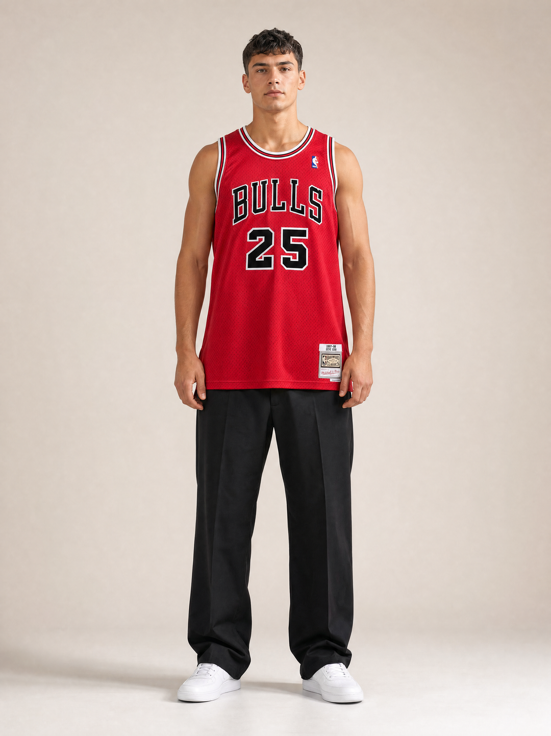גופיית NBA רטרו סטיב קר שיקגו בולס אדומה 1997-98 – חזית