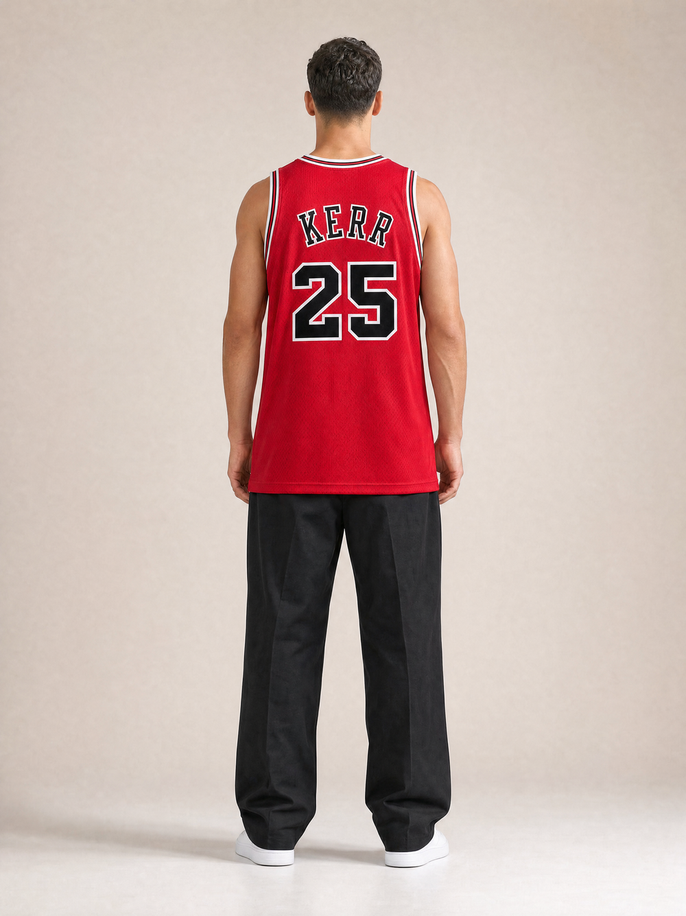 גופיית NBA רטרו סטיב קר שיקגו בולס אדומה 1997-98 – גב KERR 25