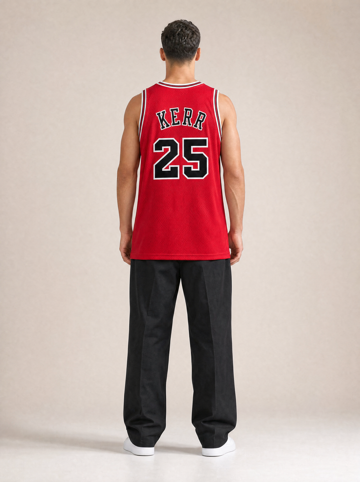 גופיית NBA רטרו סטיב קר שיקגו בולס אדומה 1997-98 – גב KERR 25