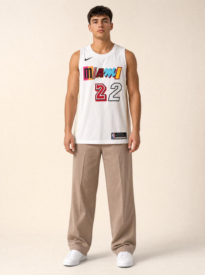 גופיית NBA ג'ימי באטלר מיאמי היט לבנה City Edition – חזית