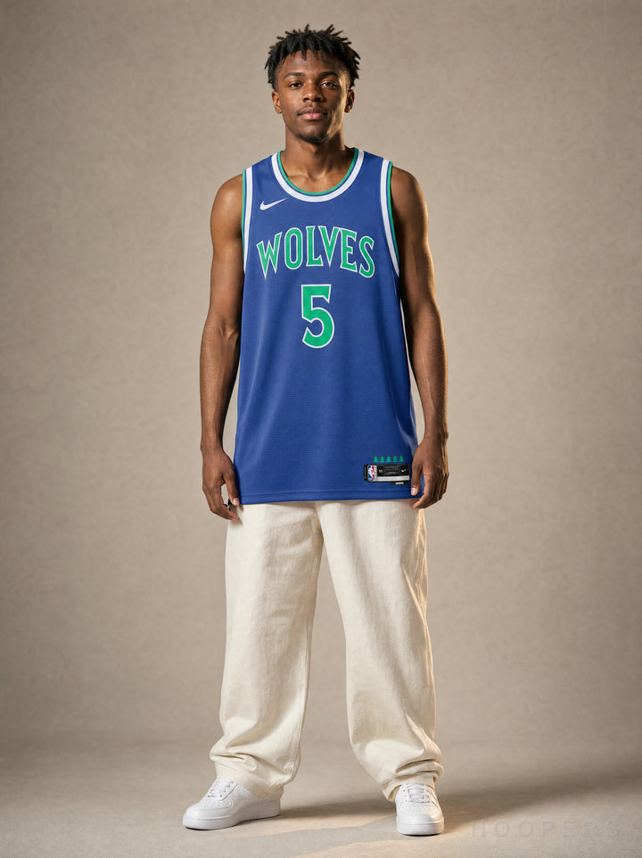 גופיית NBA אנתוני אדוארדס מינסוטה טימברוולבס Icon Edition כחול רטרו — מבט קדמי