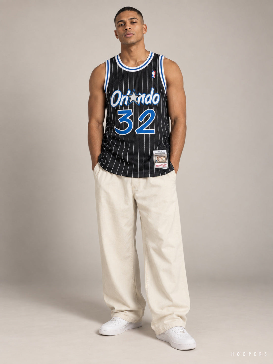 גופיית NBA שאקיל אוניל אורלנדו מג'יק – שחור רטרו 1994/95 — מבט קדמי