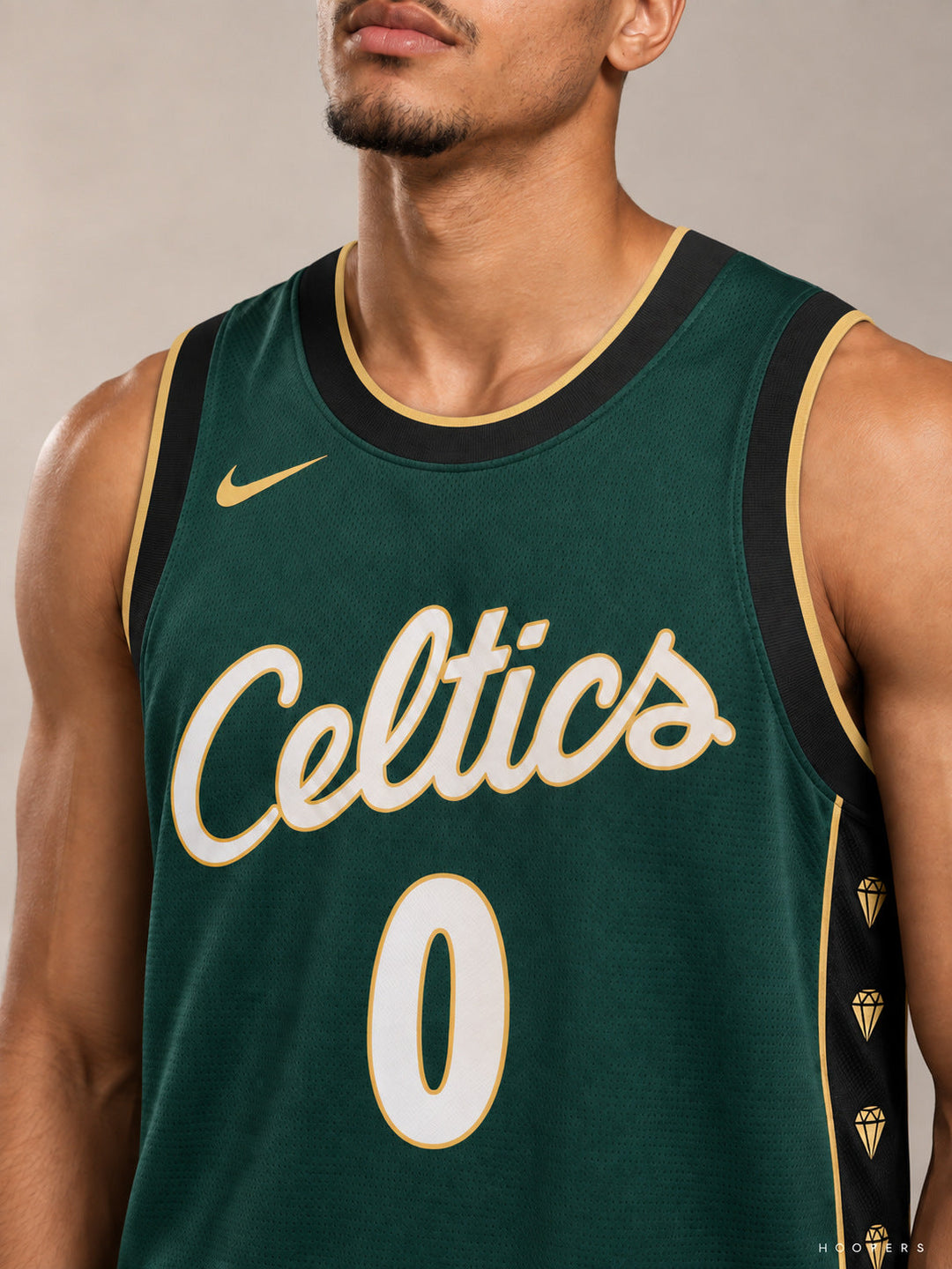 גופיית NBA ג'ייסון טייטום בוסטון סלטיקס – מהדורת זהב — תקריב חזית