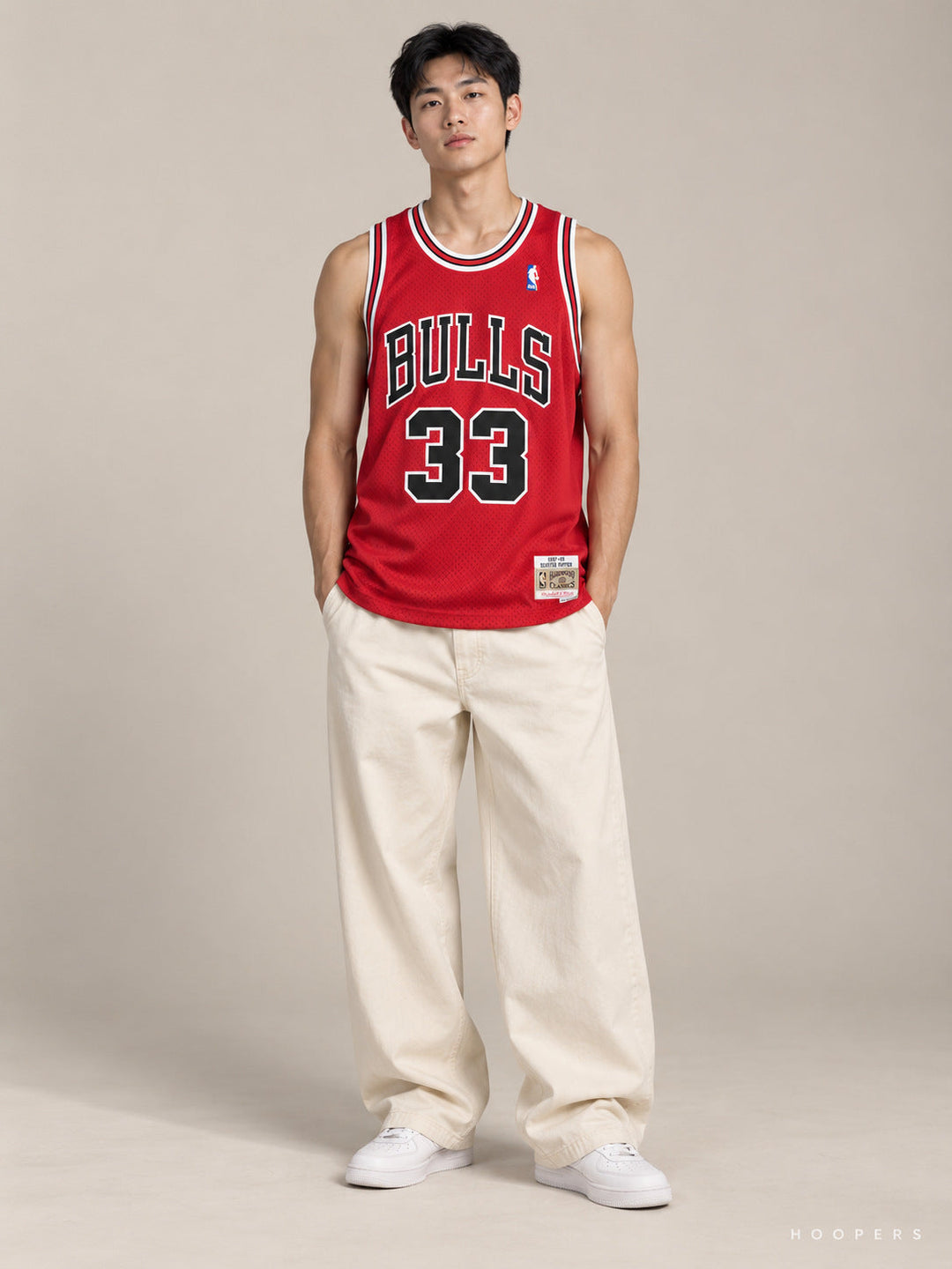 גופיית NBA סקוטי פיפן שיקגו בולס – אדום רטרו 1997/98 — מבט קדמי