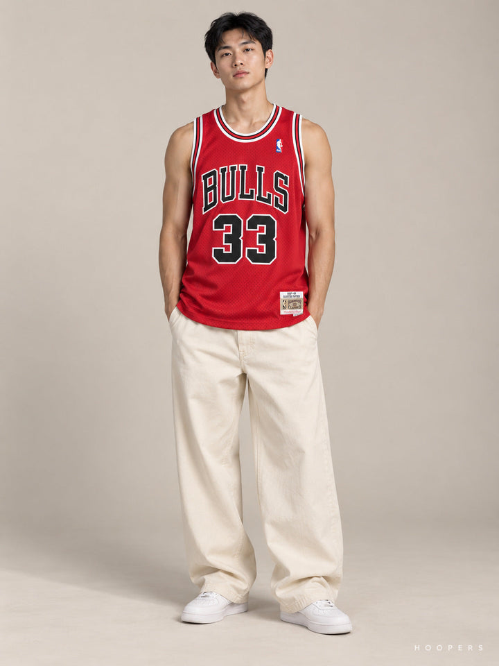 גופיית NBA סקוטי פיפן שיקגו בולס – אדום רטרו 1997/98 — מבט קדמי