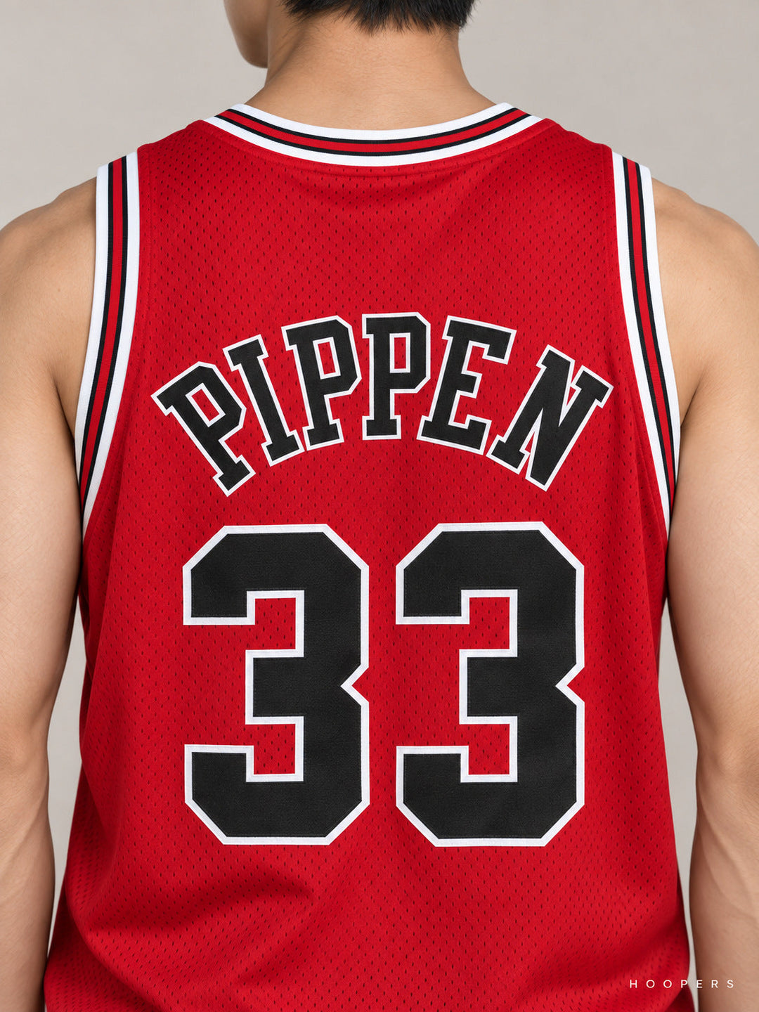 גופיית NBA סקוטי פיפן שיקגו בולס – אדום רטרו 1997/98 — תקריב גב