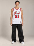 גופיית NBA דניס רודמן שיקגו בולס – לבן רטרו 1997/98 | HOOPERS