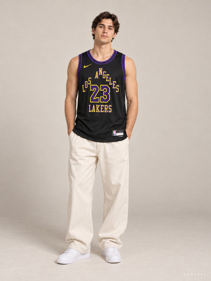 גופיית NBA לברון ג'יימס לוס אנג'לס לייקרס – City Edition — מבט קדמי