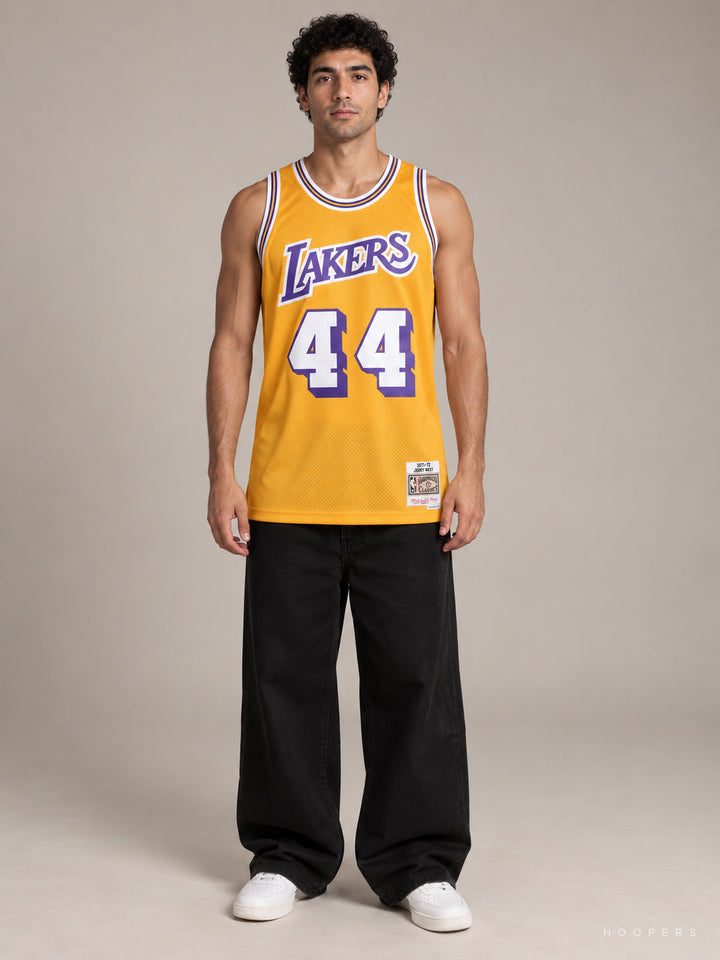 גופיית NBA ג'רי ווסט לוס אנג'לס לייקרס – רטרו 1971/72 — מבט קדמי