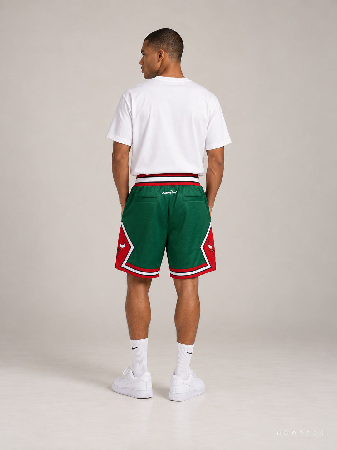 מכנסי NBA – Chicago Bulls (שיקגו בולס) ירוק אדום — מבט אחורי