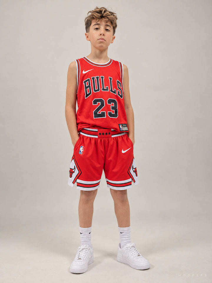 מכנסי NBA לילדים שיקגו בולס – אדום — מבט קדמי