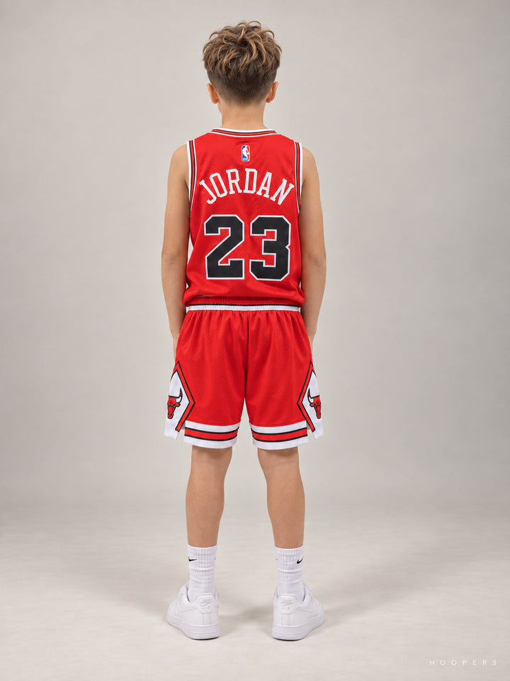 מכנסי NBA לילדים שיקגו בולס – אדום — מבט אחורי