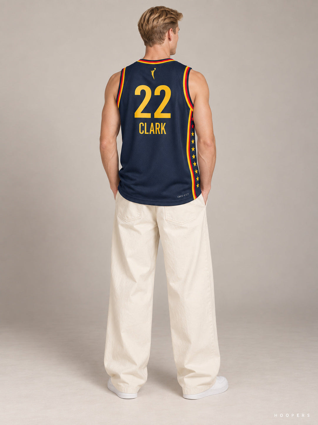 גופיית WNBA קייטלין קלארק אינדיאנה פיבר – כחול כהה — מבט אחורי