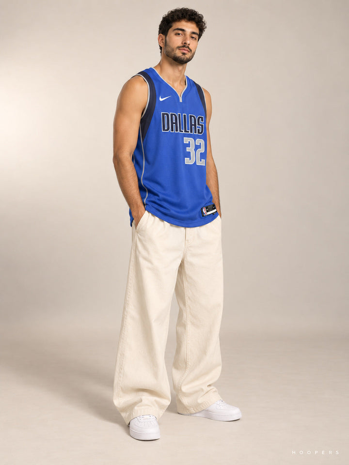 גופיית NBA קופר פלאג דאלאס מאבריקס – כחול Icon Edition 2025 — מבט צד