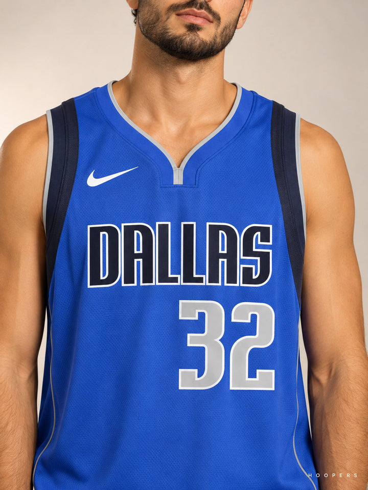 גופיית NBA קופר פלאג דאלאס מאבריקס – כחול Icon Edition 2025 — תקריב חזית