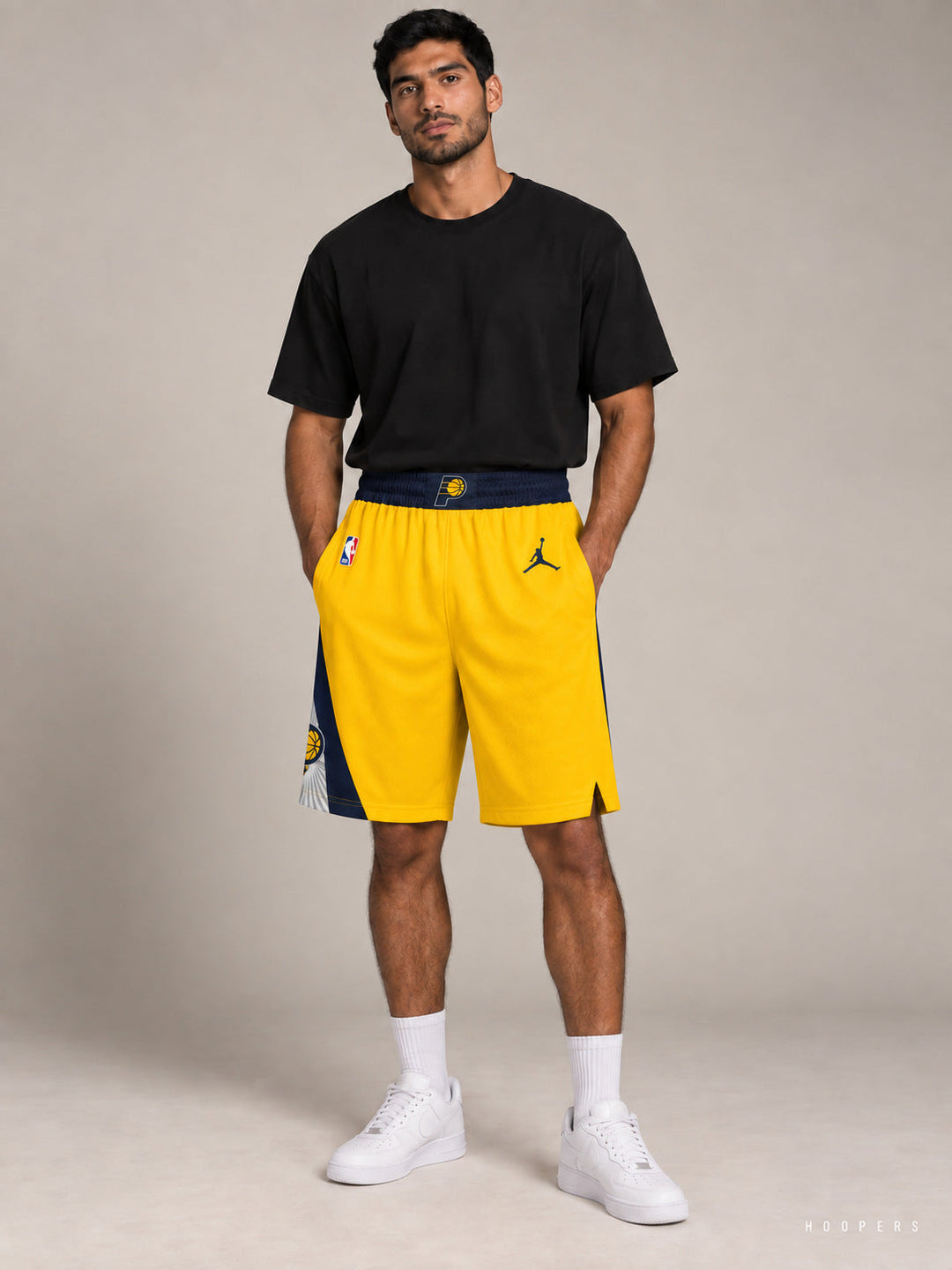 מכנס NBA אינדיאנה - צהוב|  Statement edition 2024/25 HOOPERS — מבט קדמי